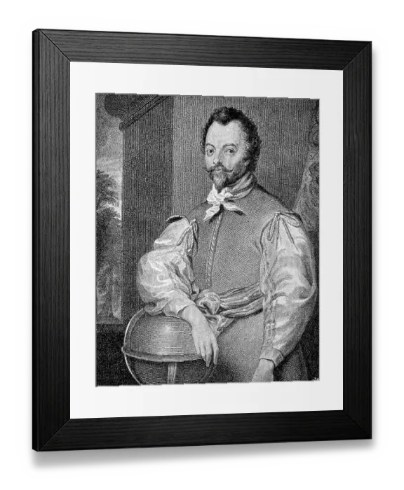 Framed Print : Sir Francis Drake, c. 1540, 28 January 1596 Framed Print : Sir Francis Drake, c. 1540, 28 January 1596