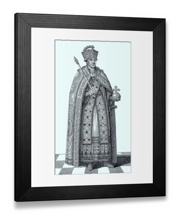 Framed Print : Leopold II in Imperial Regalia