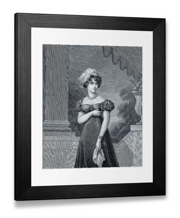 Framed Print : Marie-Caroline de Bourbon-Sicile