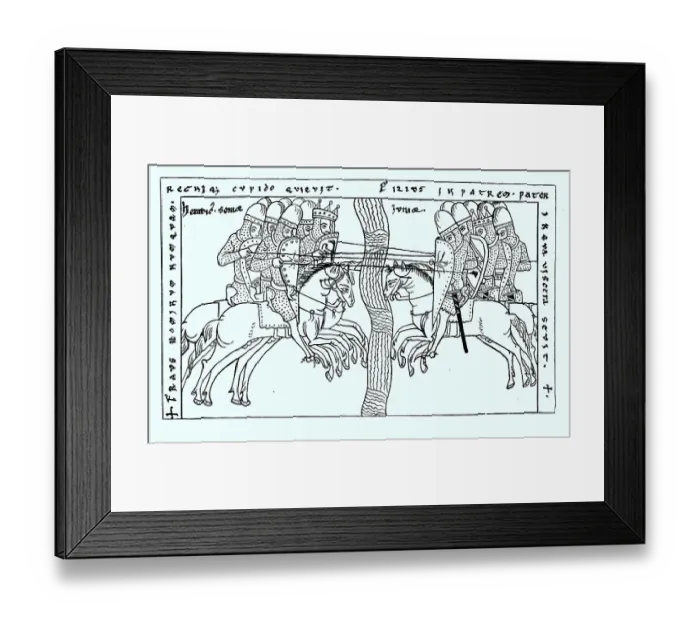 Framed Print : The threatening clash of Henry IV with his son Henry