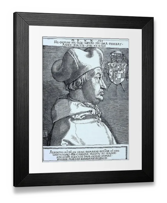 Framed Print : Albrecht Cardinal of Brandenburg