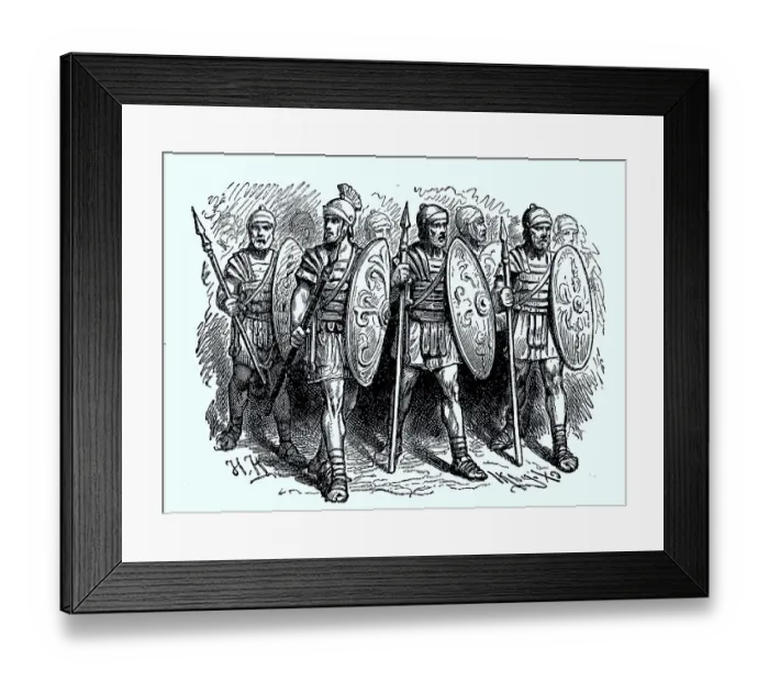 Framed Print : Roman legionary soldiers with pilum Framed Print : Roman legionary soldiers with pilum