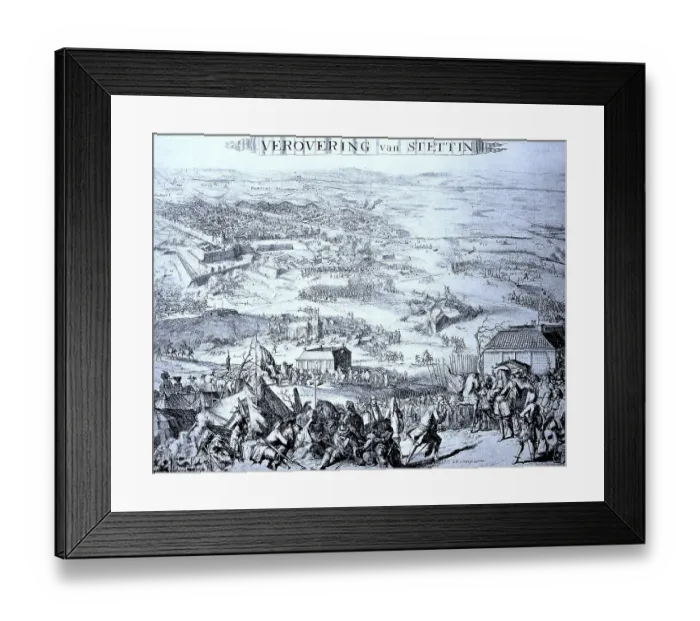 Framed Print : The siege of Szczecin occurred in August 1676 during the Swedish-Brandenburg War Framed Print : The siege of Szczecin occurred in August 1676 during the Swedish-Brandenburg War