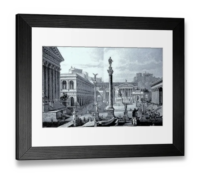 Framed Print : A reconstruction of the Roman Forum