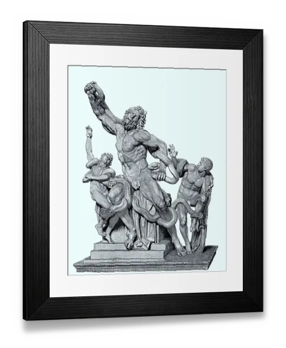 Framed Print : Laocoon, the famous marble group in the Vatican Museum Framed Print : Laocoon, the famous marble group in the Vatican Museum