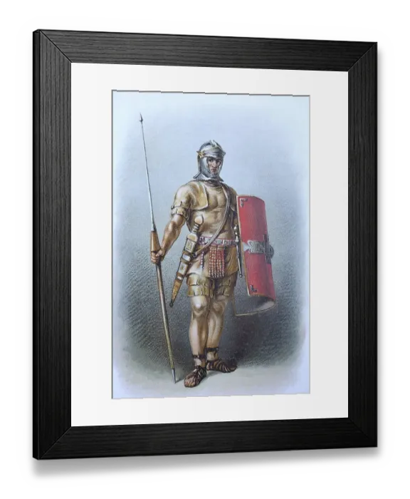 Framed Print : Roman legionary soldier, after a model in the Roman-Germanic Museum in Mainz Framed Print : Roman legionary soldier, after a model in the Roman-Germanic Museum in Mainz