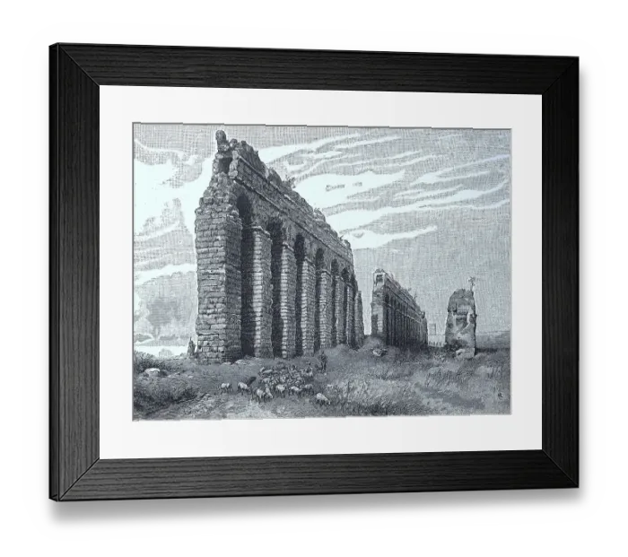 Framed Print : Remains of a Roman aqueduct in the Campagna Framed Print : Remains of a Roman aqueduct in the Campagna
