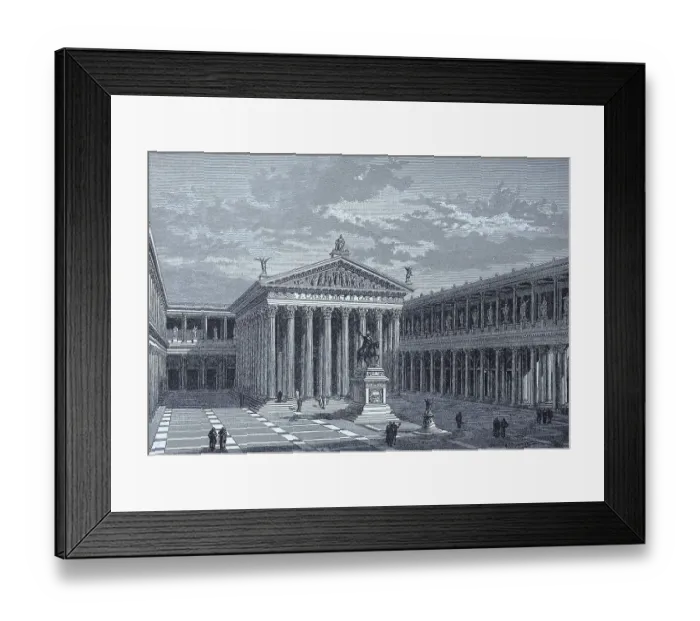 Framed Print : The Forum Julianum, Caesar's Buildings in Rome