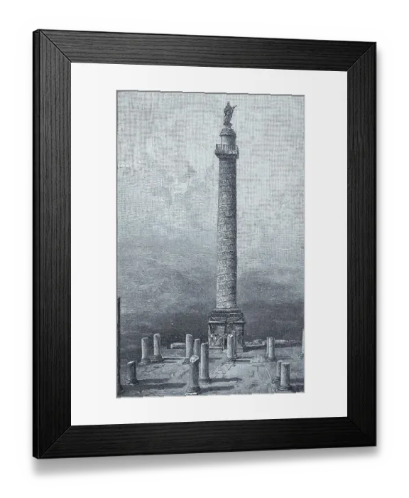 Framed Print : Trajan's Column in Rome in its present state