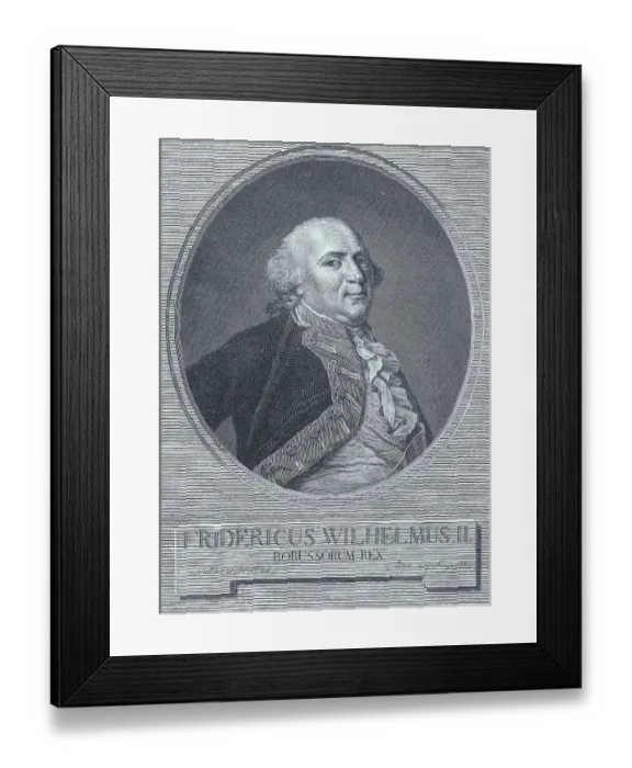 Framed Print : Portrait of Frederick William II 25 September 1744 Framed Print : Portrait of Frederick William II 25 September 1744