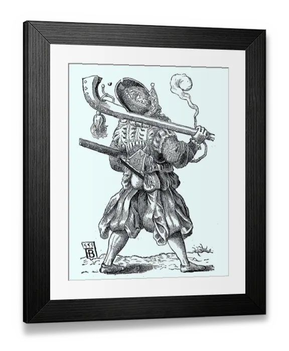 Framed Print : The uniform of a port bearer from the time of the Battle of Sievershausen