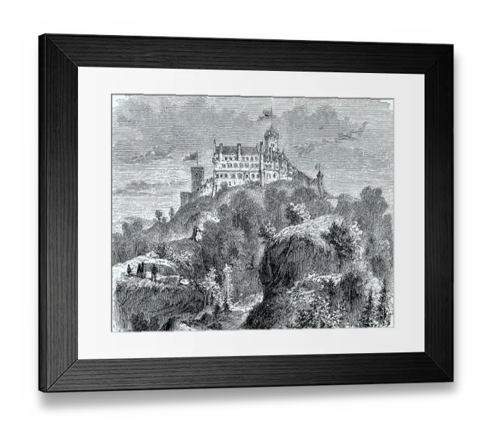 Framed Print : The Wartburg in Thuringia in 1876