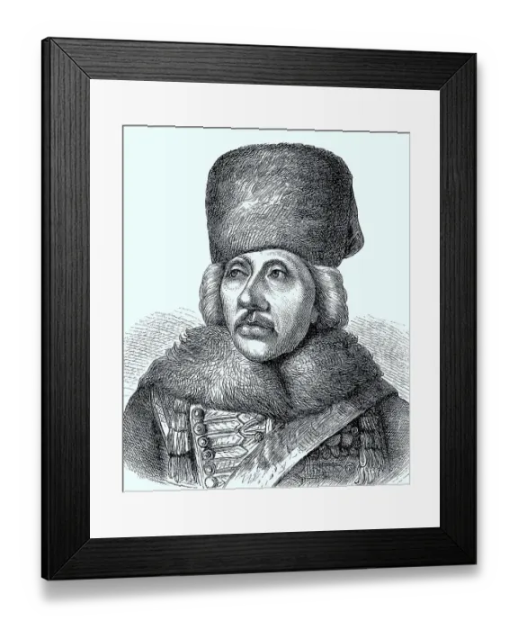 Framed Print : Hans Joachim von Zieten, called Zieten aus dem bush