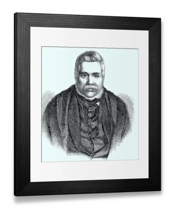Framed Print : Philipp Gotthard Joseph Christian Karl Anton Freiherr von Zedlitz und Nimmersatt