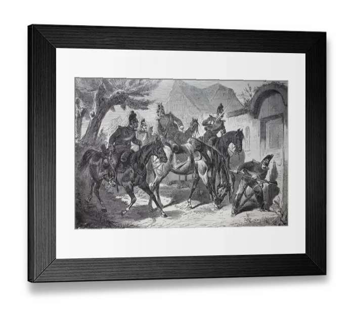 Framed Print : Patrol of Bavarian chevau-legers