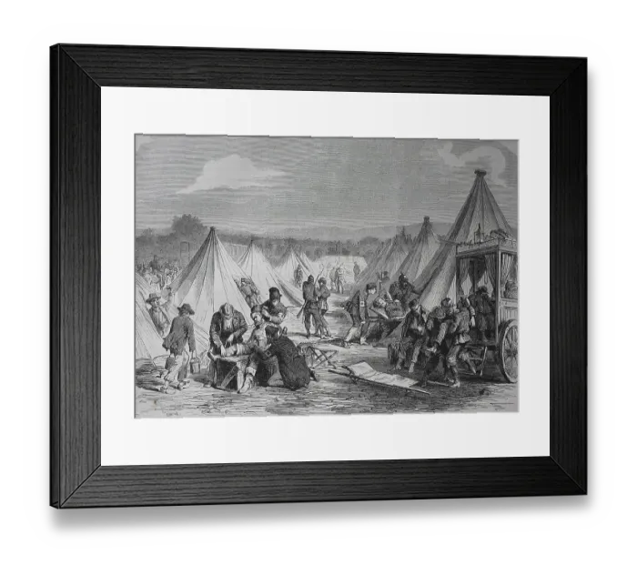 Framed Print : Mac Mahon captures tent camp near Reichshofen Framed Print : Mac Mahon captures tent camp near Reichshofen