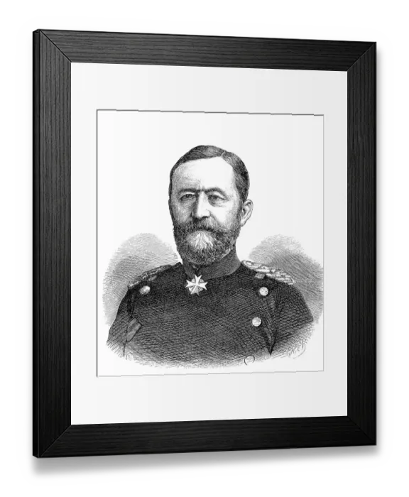 Framed Print : Oskar Ernst Karl von Sperling, 31 silver hake (1814)