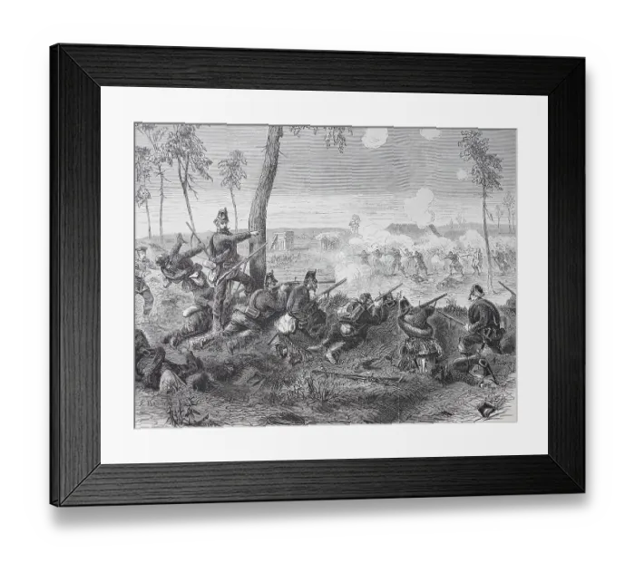 Framed Print : Battle between the communes of Chevilly and Villejuif near Paris on 30 September 1870