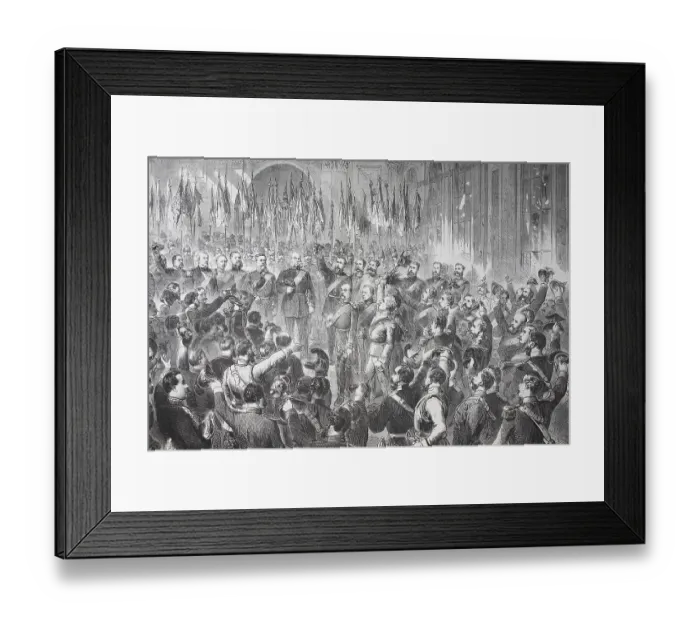 Framed Print : The Proclamation of the German Empire in the Gallery of Mirrors at the Palace of Versailles on 18 January 1871