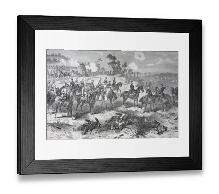 Framed Print : The Battle on the Evening of 30 August at Beaumont