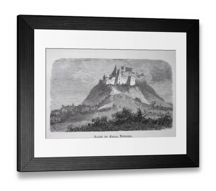 Framed Print : View of Lichtenberg Fortress in Alsace c Framed Print : View of Lichtenberg Fortress in Alsace c