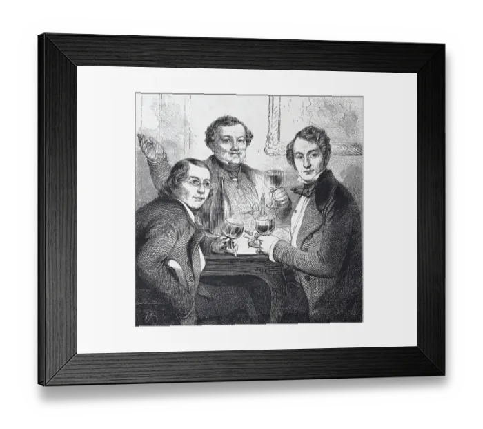 Framed Print : Left, Karl Herlosssohn, Borromaeus Sebastian Georg Karl Reginald Herloss