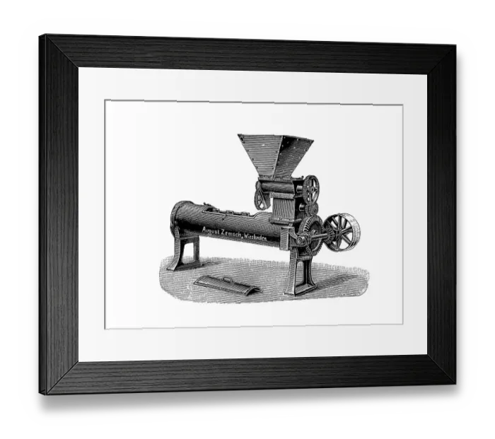 Framed Print : A powder mixing machine for mixing colours and chemicals Framed Print : A powder mixing machine for mixing colours and chemicals