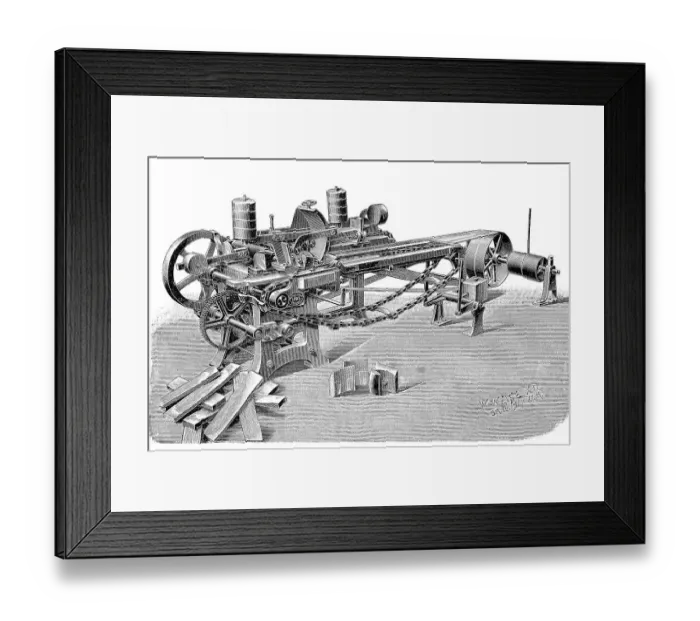Framed Print : Wood industry, woodworking machines Framed Print : Wood industry, woodworking machines