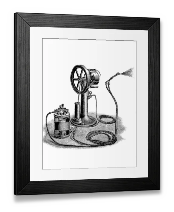 Framed Print : Chemical industry, machine for painting and dyeing Framed Print : Chemical industry, machine for painting and dyeing