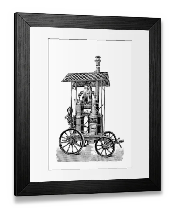 Framed Print : Machine for pumping hot air for industrial purposes