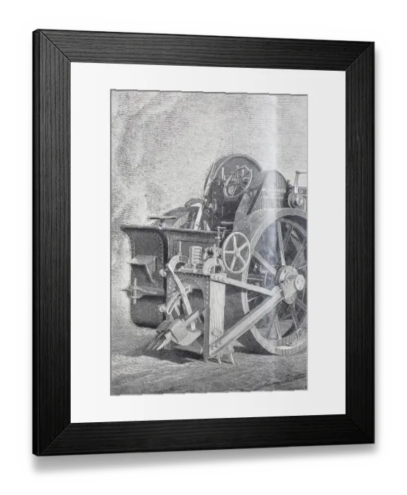 Framed Print : Machine for breaking up old road surfaces