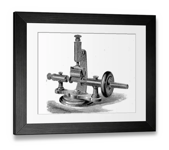 Framed Print : Inventions, bobbin winding machine for sewing machines Framed Print : Inventions, bobbin winding machine for sewing machines