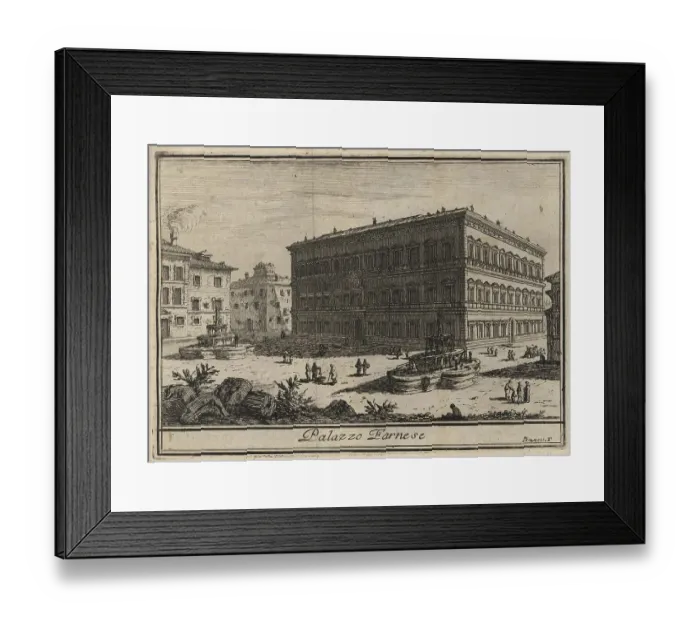 Framed Print : Palazzo Farnese, 1767, Rome, Italy