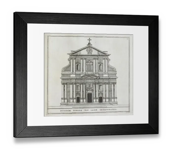Framed Print : Facade of the Gesu Church, Chiesa del Gesu Framed Print : Facade of the Gesu Church, Chiesa del Gesu