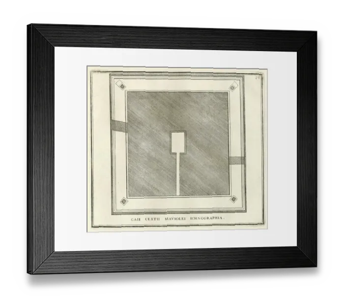Framed Print : Plan of the Mausoleum, or Pyramid of Cajo Cestino Framed Print : Plan of the Mausoleum, or Pyramid of Cajo Cestino