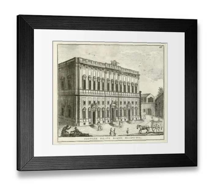 Framed Print : The Palazzo della Consulta, Palace of the Council is today the seat of the Italian Constitutional Court in Rome