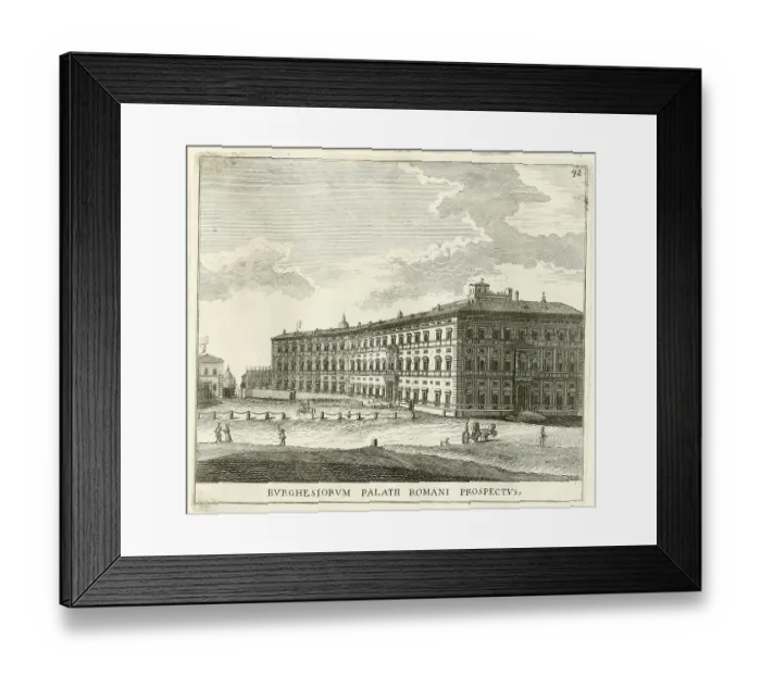 Framed Print : Palazzo Borghese, also called il Cembalo Borghese after its external appearance