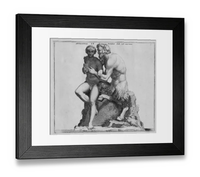Framed Print : The Roman god Apollo, marble statue from the Museo Clementino