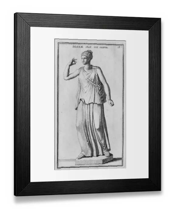 Framed Print : The Roman goddess Diana, marble statue from ancient Rome Framed Print : The Roman goddess Diana, marble statue from ancient Rome