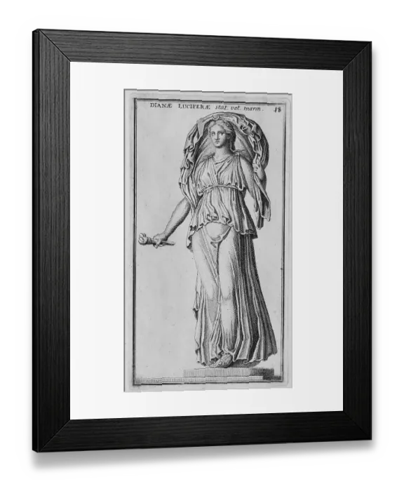 Framed Print : The Roman goddess Diana, marble statue from ancient Rome Framed Print : The Roman goddess Diana, marble statue from ancient Rome