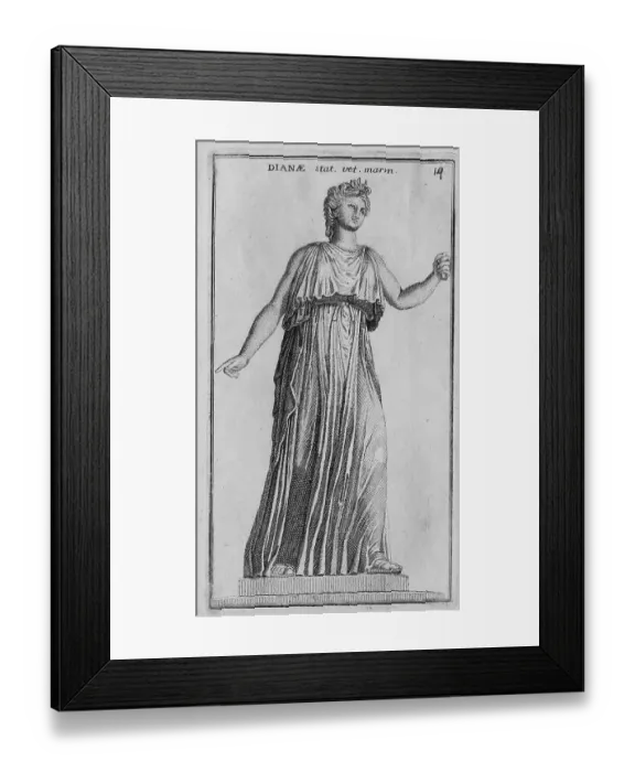 Framed Print : The Roman goddess Diana, marble statue from ancient Rome Framed Print : The Roman goddess Diana, marble statue from ancient Rome