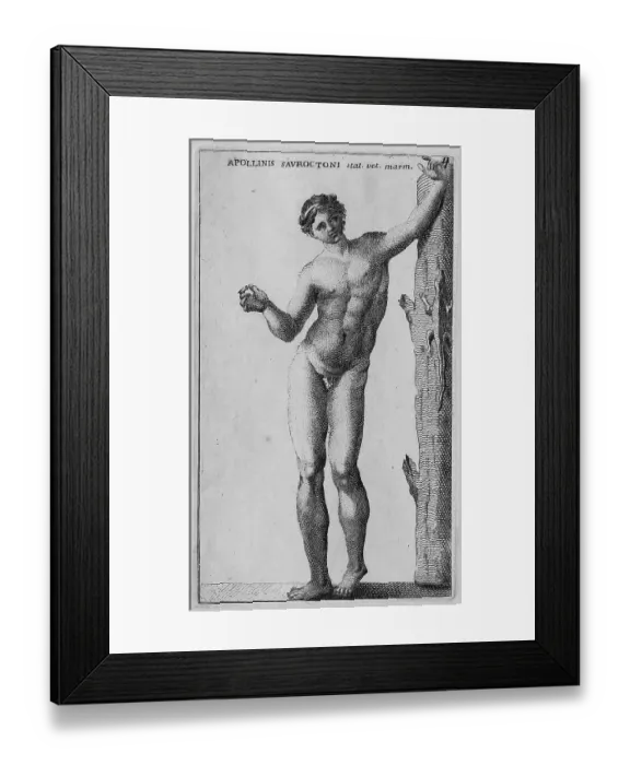 Framed Print : The Roman god Apollo, marble statue from the Museo Clementino