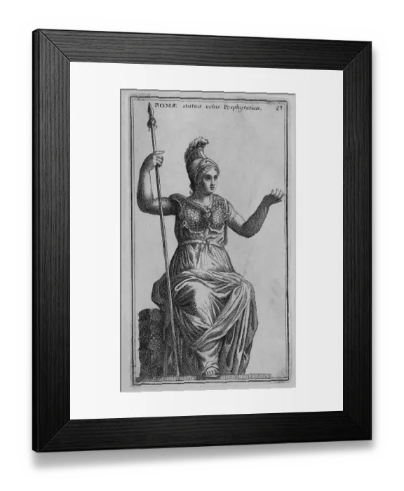 Framed Print : The Roman Goddess Roma, marble statue from ancient Rome Framed Print : The Roman Goddess Roma, marble statue from ancient Rome