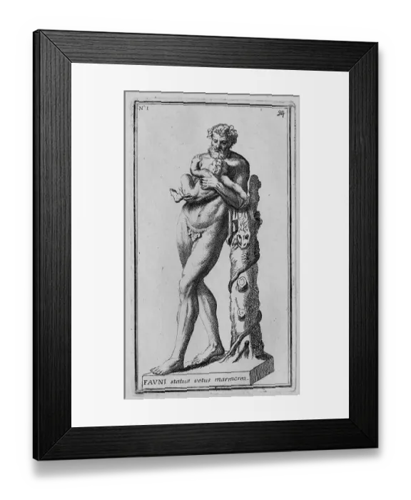Framed Print : The Roman god Faun, Faunus, a forest spirit