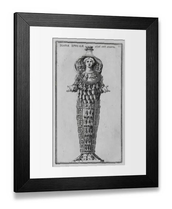 Framed Print : The Roman goddess Diana, marble statue from ancient Rome