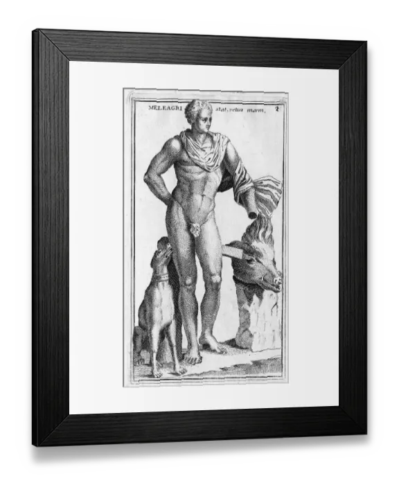 Framed Print : Meleagros, in Greek mythology the son of Althaia and Oineus