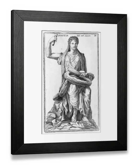 Framed Print : Statue of Domizia in Palazzo Giustiniani