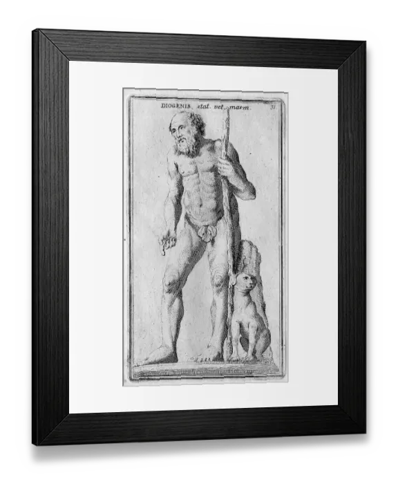 Framed Print : Statue of Diogenes, from the Museum of Villa Albani