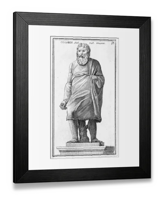 Framed Print : Statue of a coemidian, from the Villa Albani Framed Print : Statue of a coemidian, from the Villa Albani