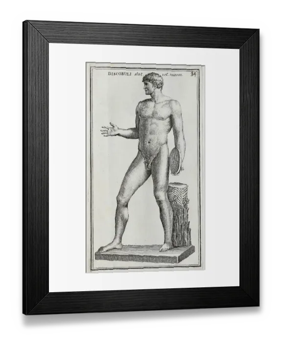 Framed Print : Statue of a discus thrower, from the Clementino Museum Framed Print : Statue of a discus thrower, from the Clementino Museum